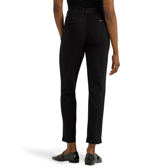 Lee Women's Straight Leg Knit Pant, Size 16S, Regular Fit, Black Wash, Comfort - Picture 2 of 4